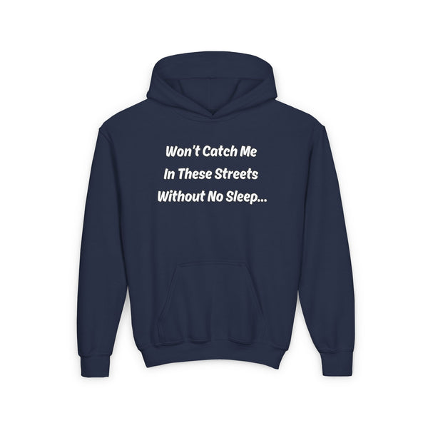 Navy Youth “Won’t Catch Me” Hoodie